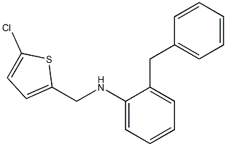 2-benzyl-N-[(5-chlorothiophen-2-yl)methyl]aniline Struktur