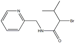 2-bromo-3-methyl-N-(pyridin-2-ylmethyl)butanamide Struktur