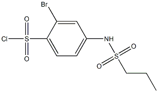 2-bromo-4-(propane-1-sulfonamido)benzene-1-sulfonyl chloride Struktur