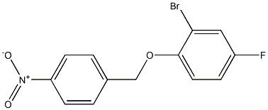 2-bromo-4-fluoro-1-[(4-nitrophenyl)methoxy]benzene Struktur