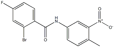 2-bromo-4-fluoro-N-(4-methyl-3-nitrophenyl)benzamide Struktur