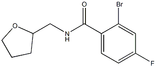 2-bromo-4-fluoro-N-(tetrahydrofuran-2-ylmethyl)benzamide Struktur