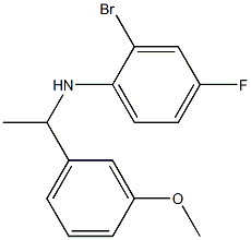 2-bromo-4-fluoro-N-[1-(3-methoxyphenyl)ethyl]aniline Struktur