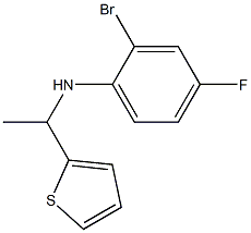 2-bromo-4-fluoro-N-[1-(thiophen-2-yl)ethyl]aniline Struktur