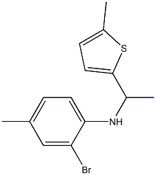 2-bromo-4-methyl-N-[1-(5-methylthiophen-2-yl)ethyl]aniline Struktur