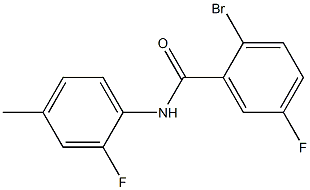 2-bromo-5-fluoro-N-(2-fluoro-4-methylphenyl)benzamide Struktur