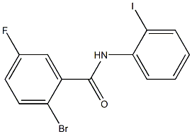 2-bromo-5-fluoro-N-(2-iodophenyl)benzamide Struktur