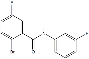 2-bromo-5-fluoro-N-(3-fluorophenyl)benzamide Struktur