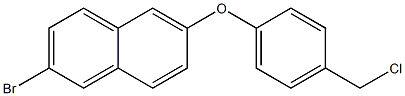 2-bromo-6-[4-(chloromethyl)phenoxy]naphthalene Struktur