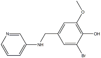 2-bromo-6-methoxy-4-[(pyridin-3-ylamino)methyl]phenol Struktur