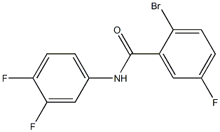 2-bromo-N-(3,4-difluorophenyl)-5-fluorobenzamide Struktur