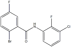 2-bromo-N-(3-chloro-2-fluorophenyl)-5-fluorobenzamide Struktur