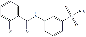 2-bromo-N-(3-sulfamoylphenyl)benzamide Struktur