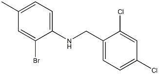 2-bromo-N-[(2,4-dichlorophenyl)methyl]-4-methylaniline Struktur