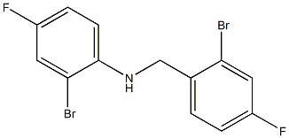 2-bromo-N-[(2-bromo-4-fluorophenyl)methyl]-4-fluoroaniline Struktur