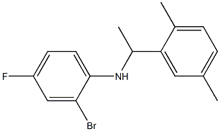 2-bromo-N-[1-(2,5-dimethylphenyl)ethyl]-4-fluoroaniline Struktur