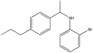 2-bromo-N-[1-(4-propylphenyl)ethyl]aniline Struktur