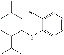 2-bromo-N-[5-methyl-2-(propan-2-yl)cyclohexyl]aniline Struktur