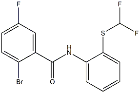 2-bromo-N-{2-[(difluoromethyl)sulfanyl]phenyl}-5-fluorobenzamide Struktur