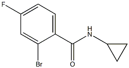 2-bromo-N-cyclopropyl-4-fluorobenzamide Struktur