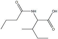 2-butanamido-3-methylpentanoic acid Struktur