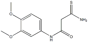 2-carbamothioyl-N-(3,4-dimethoxyphenyl)acetamide Struktur