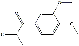 2-chloro-1-(3,4-dimethoxyphenyl)propan-1-one Struktur