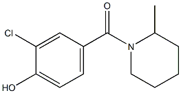 2-chloro-4-[(2-methylpiperidin-1-yl)carbonyl]phenol Struktur