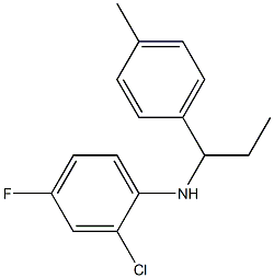 2-chloro-4-fluoro-N-[1-(4-methylphenyl)propyl]aniline Struktur