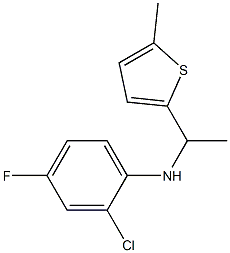 2-chloro-4-fluoro-N-[1-(5-methylthiophen-2-yl)ethyl]aniline Struktur