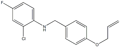 2-chloro-4-fluoro-N-{[4-(prop-2-en-1-yloxy)phenyl]methyl}aniline Struktur