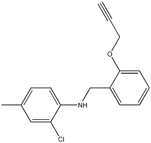 2-chloro-4-methyl-N-{[2-(prop-2-yn-1-yloxy)phenyl]methyl}aniline Struktur