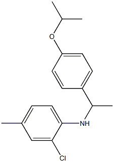 2-chloro-4-methyl-N-{1-[4-(propan-2-yloxy)phenyl]ethyl}aniline Struktur