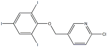 2-chloro-5-(2,4,6-triiodophenoxymethyl)pyridine Struktur