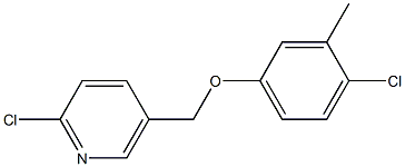 2-chloro-5-(4-chloro-3-methylphenoxymethyl)pyridine Struktur