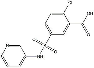 2-chloro-5-(pyridin-3-ylsulfamoyl)benzoic acid Struktur