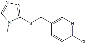 2-chloro-5-{[(4-methyl-4H-1,2,4-triazol-3-yl)sulfanyl]methyl}pyridine Struktur