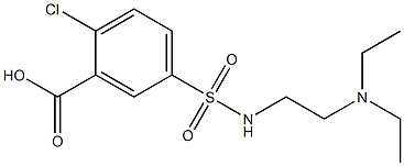 2-chloro-5-{[2-(diethylamino)ethyl]sulfamoyl}benzoic acid Struktur