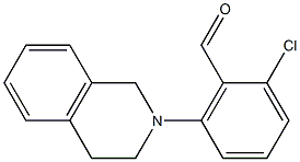 2-chloro-6-(1,2,3,4-tetrahydroisoquinolin-2-yl)benzaldehyde Struktur