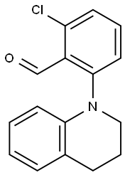 2-chloro-6-(1,2,3,4-tetrahydroquinolin-1-yl)benzaldehyde Struktur