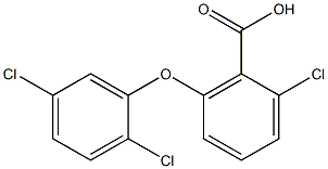 2-chloro-6-(2,5-dichlorophenoxy)benzoic acid Struktur