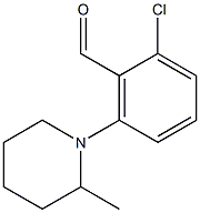 2-chloro-6-(2-methylpiperidin-1-yl)benzaldehyde Struktur