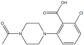 2-chloro-6-(4-acetylpiperazin-1-yl)benzoic acid Struktur