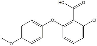 2-chloro-6-(4-methoxyphenoxy)benzoic acid Struktur