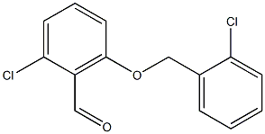 2-chloro-6-[(2-chlorophenyl)methoxy]benzaldehyde Struktur