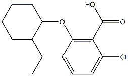 2-chloro-6-[(2-ethylcyclohexyl)oxy]benzoic acid Struktur