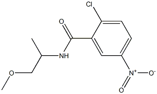 2-chloro-N-(1-methoxypropan-2-yl)-5-nitrobenzamide Struktur