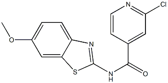 2-chloro-N-(6-methoxy-1,3-benzothiazol-2-yl)pyridine-4-carboxamide Struktur