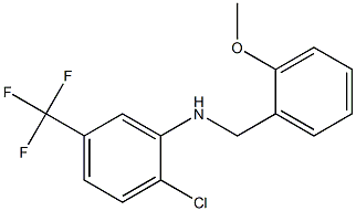 2-chloro-N-[(2-methoxyphenyl)methyl]-5-(trifluoromethyl)aniline Struktur