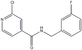 2-chloro-N-[(3-fluorophenyl)methyl]pyridine-4-carboxamide Struktur